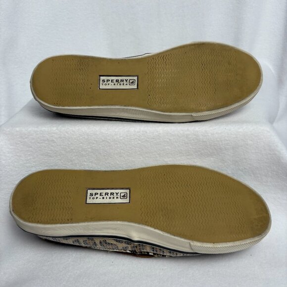 Sperry Top Sider Bahama Animal Print Sequined Boat Shoe Women’s Size 8.5 - Picture 2 of 9